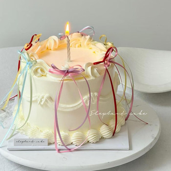 Ins style 0.3cm ribbon bow cake decoration