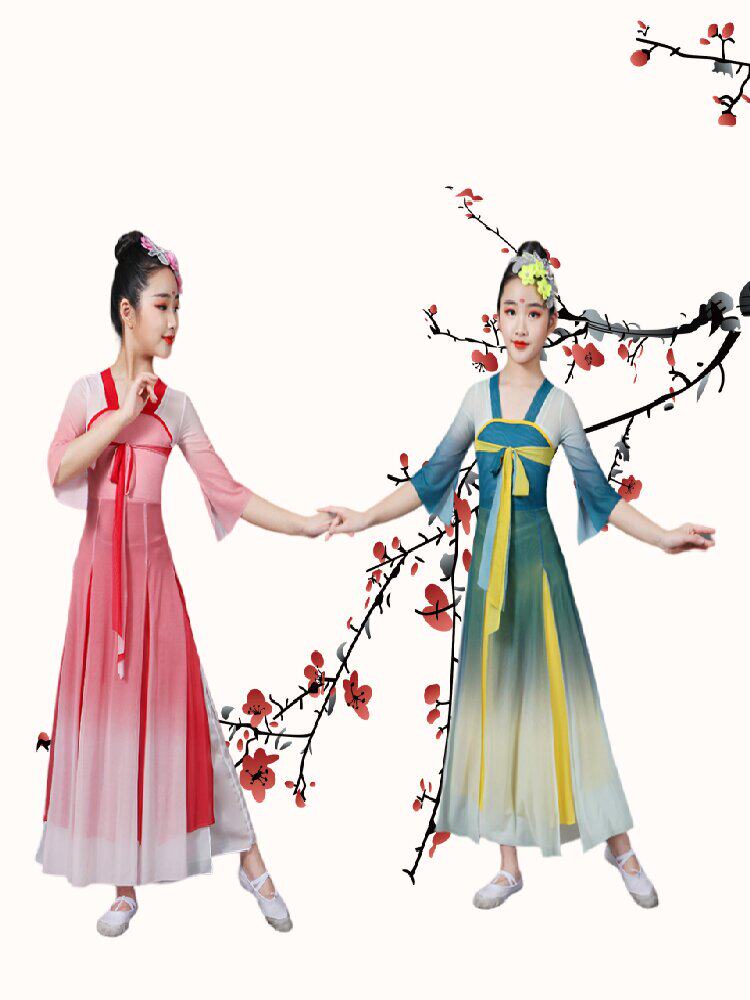 Han-clothed girl classical dance dress female Chinese wind show outfit antique Ming Song system modified ancient style performance