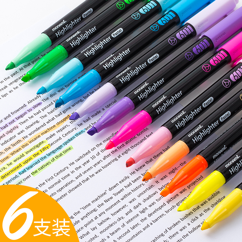 South Korea Murna Beauty Pale Pink Eye Fluorescent Pen Brief Little Clear New Macaron Hand Ledger Pen Students Make Notes Dedicated Mark Pen Creative Multifunctional Set Of Dress With Scribe Heavy Points