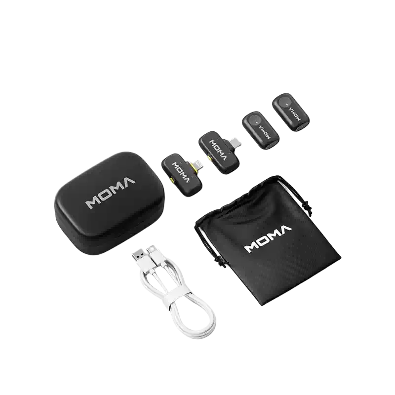 MOMA猛玛Lark MIX无线领夹麦克风直播降噪收音麦克风双人收音一拖二适用