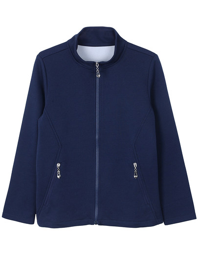 Woodpecker Stand-Up Collar Cardigan Jacket for Women 2025 New Spring and Autumn Fashion Age-Reducing Casual Sweatshirt Loose Sports Top