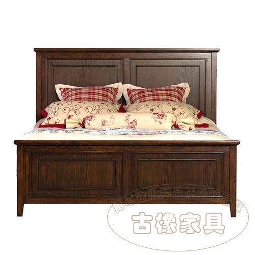 Custom-made simple solid wood American style 1 8 meters double bed 1 5 retro oak bed 1 2 children's bed atmospheric wedding bed