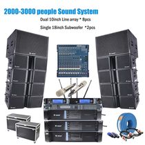 Dual 10-inch line array professional performance stage audio package single 18-inch subwoofer venue audio equipment