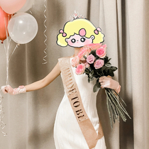 Wedding dressing gown wedding photography golden ribbon wedding little red book photography props bride-to-be bride to be