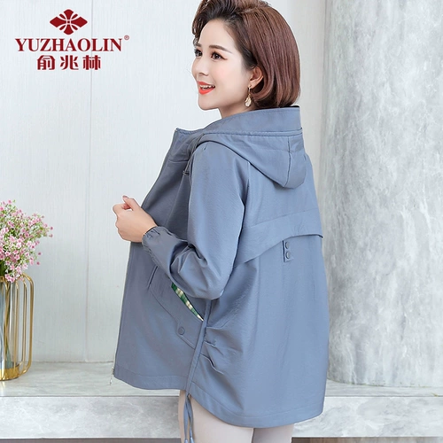 Весенняя куртка для матери, осенний плащ, коллекция 2023, 40 лет, в западном стиле, большой размер, для среднего возраста