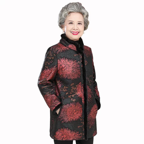 Пуховик, куртка для матери, для среднего возраста, 60 лет