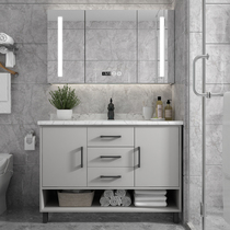 Rock board light luxury modern simple bathroom cabinet combination floor type wash face wash wash basin sink toilet cabinet