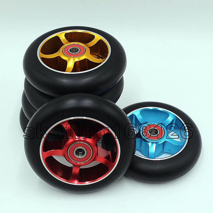 Hot sale multi-color optional professional high elasticity wear resistant PU limit skateboard wheel 100mm skateboard auto parts