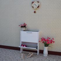 Ultra-thin dump shoe cabinet two doors 17cm modern simple piano paint foyer entrance white shoe cabinet doorway narrow