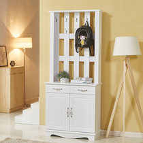 Shoe cabinet foyer coat cabinet entrance hanger living room combination multi-function European-style white storage large-capacity household