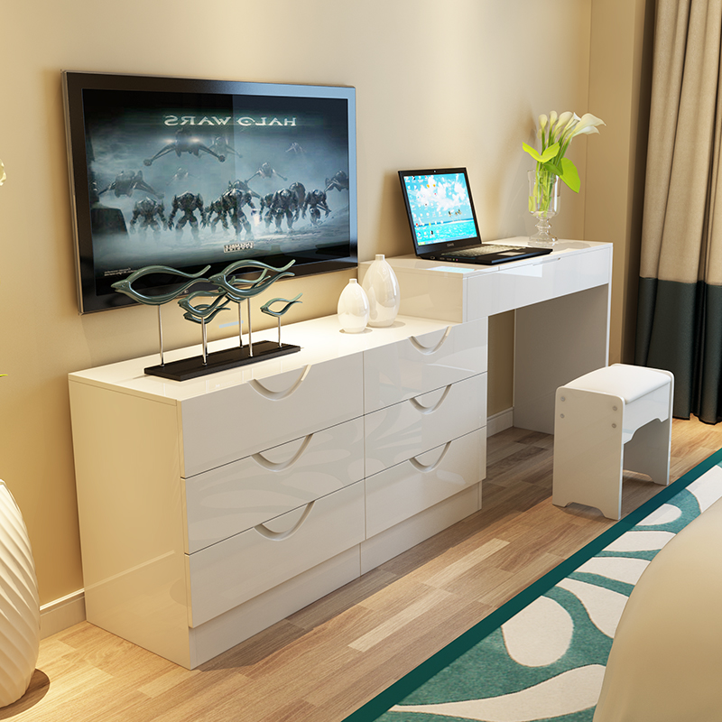 Modern Minimalist Small Size Flip Top Tv Cabinet Combination