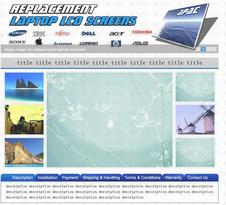 Customized ebay template electronic product template eBay shop decoration Dunhuang template