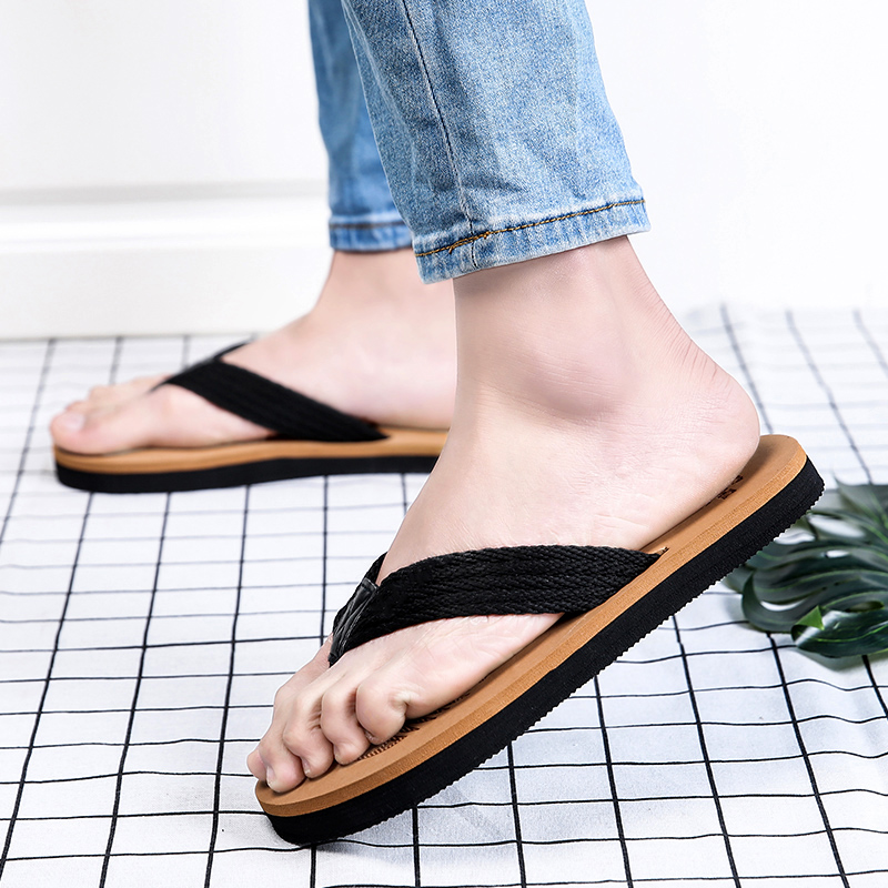 9.9 mùa hè của nam giới flip-flops dép của nam giới chịu mài mòn non-slip trọng lượng nhẹ nền tảng giày mùa hè pinch cá tính