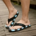 Mùa hè flip-flops dép của nam giới các cặp vợ chồng dép dày dưới pin hỗ trợ giày clips kéo non-slip chịu mài mòn massage triều cá tính