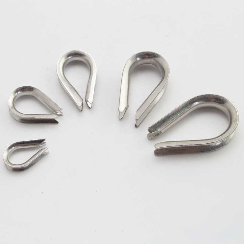 Source raw 304 stainless steel ringer quart chicken heart ring steel wire rope clamp multi-spec ring sleeve buckle