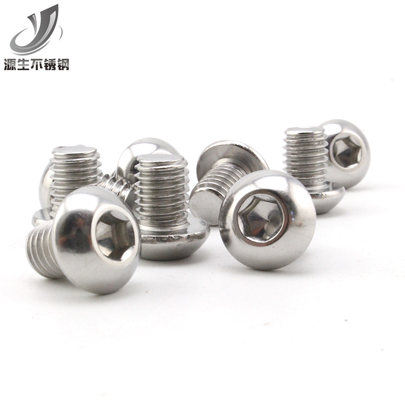 304 stainless steel pan head round head screw Semi-round head round cup hexagon bolt M6 M8