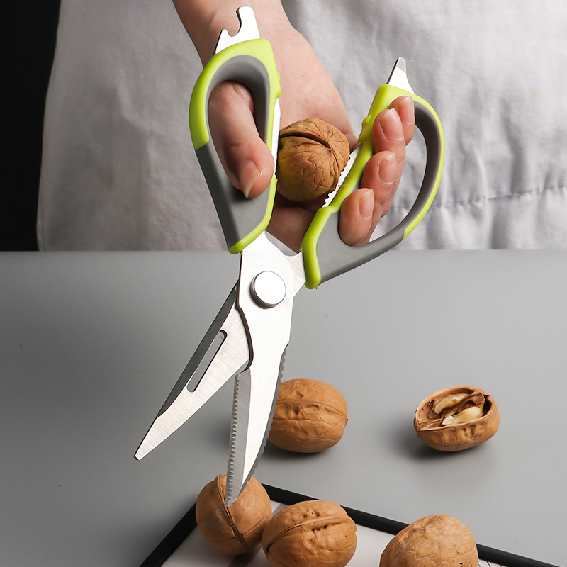 Kitchen Scissors Home Stainless Steel Powerful Chicken Bones Cut Multifunction Flesh Bone Grilled Meat Kill Fish Food Multipurpose Clippers