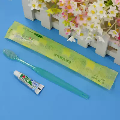 Hotel supplies disposable dental equipment hotel room two-sided needle sharpening hair toothbrush two-in-one