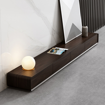 Nordic TV Cabinet Tea Table Combinations Modern Minima Round Corner Living Room Light Lavish Deep Walnuts TV Enclosure Customised