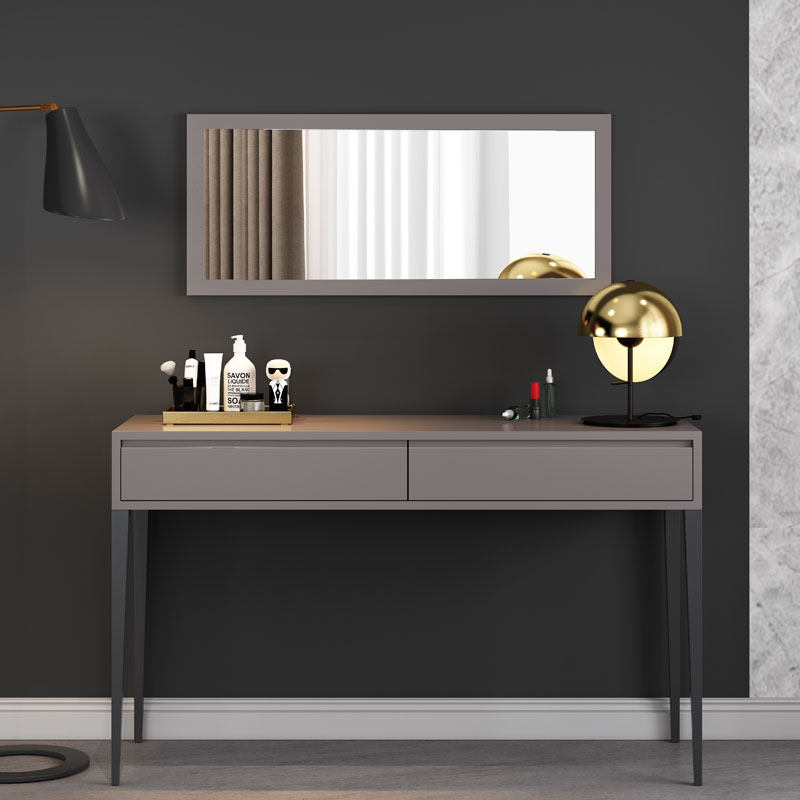 Minimalist modern small family type bedroom Makeup Bench Iron Art Makeup Table Bedroom Desk Sub Nordic High Foot Makeup Table