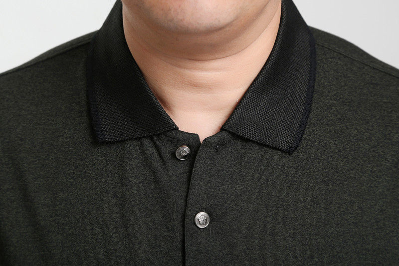 Áo thun nam rộng tay áo thun size rộng cho nam áo thun ngắn tay màu mỡ cộng với phân bón tăng POLO áo bố nửa tay áo áo thun nam basic