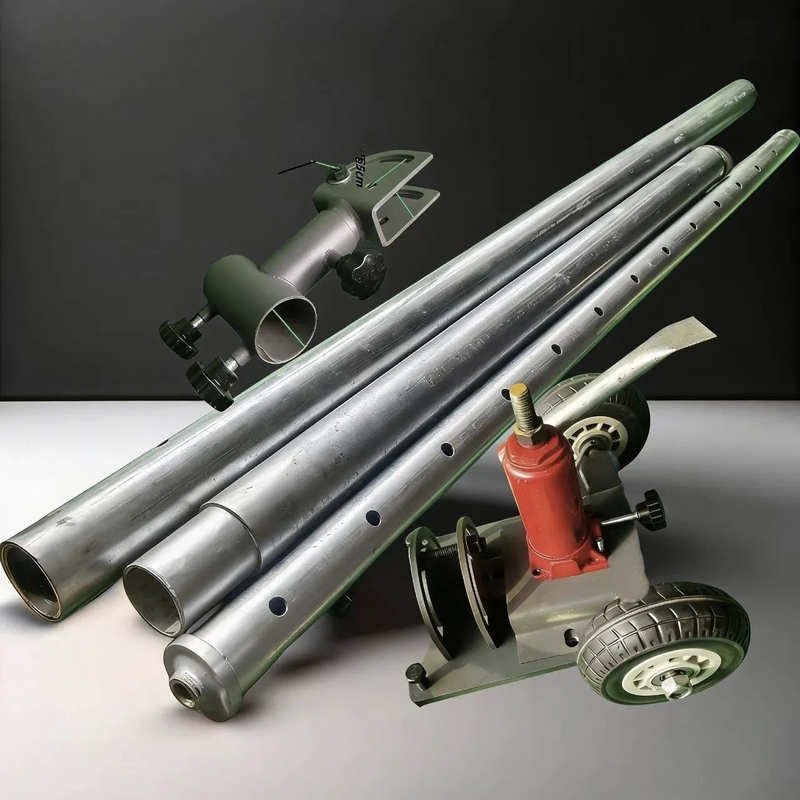 Rhinestone Bracket, Galvanized Pipe Support Rod, Dual-Purpose Foot Pedal with Wheel Base, Slanted Hole Design, Complete Set, Weight 28kg