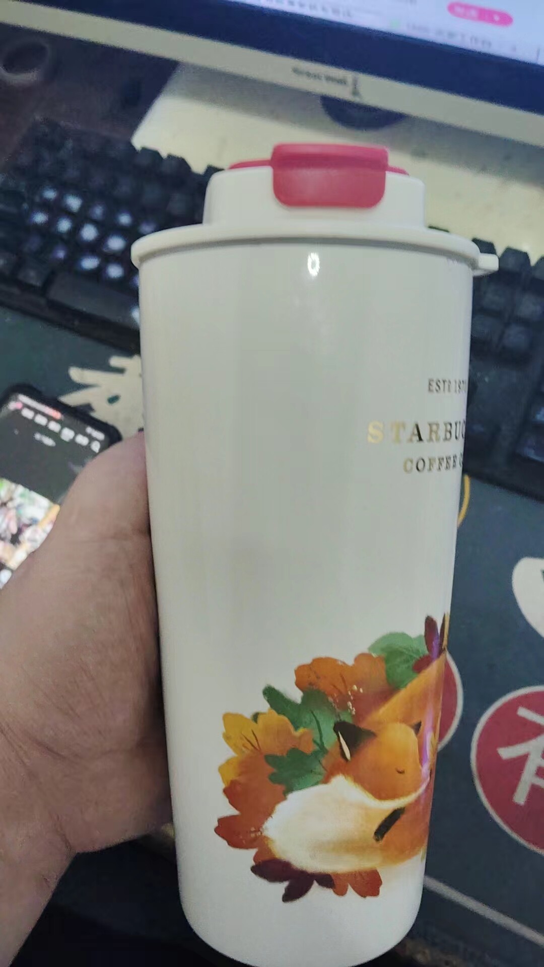 Starbucks, осенний стакан, крышка для стакана, аксессуары, 473 мл 