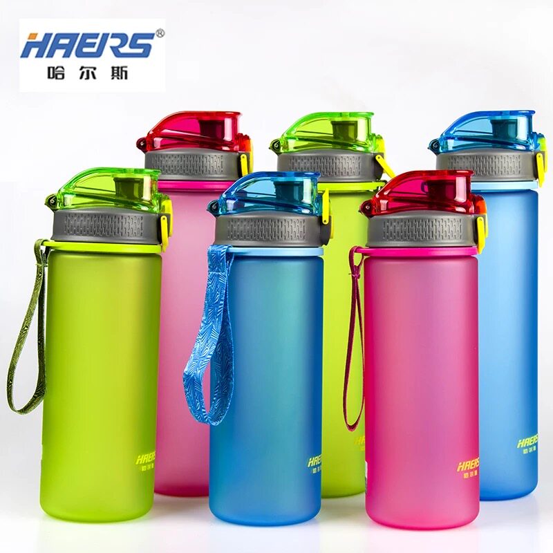 Halles Large Capacity Sports Water Cup Men And Women Portable Anti-Fall Students Outdoor Fitness Kettle Space Cup Plastic Cups