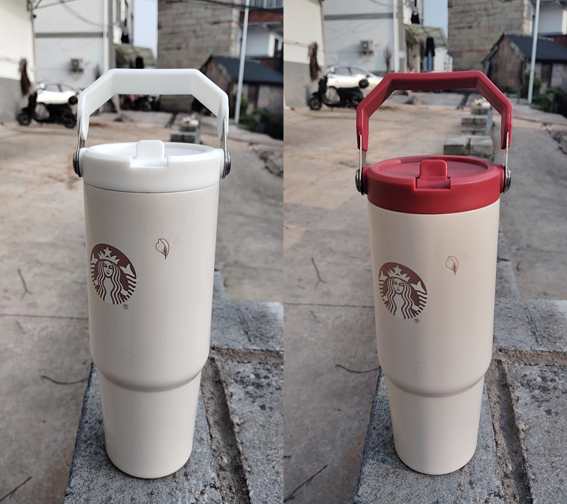 Starbucks, красочная крышка для стакана, трубочка, универсальные аксессуары, градиент, 820 мл  