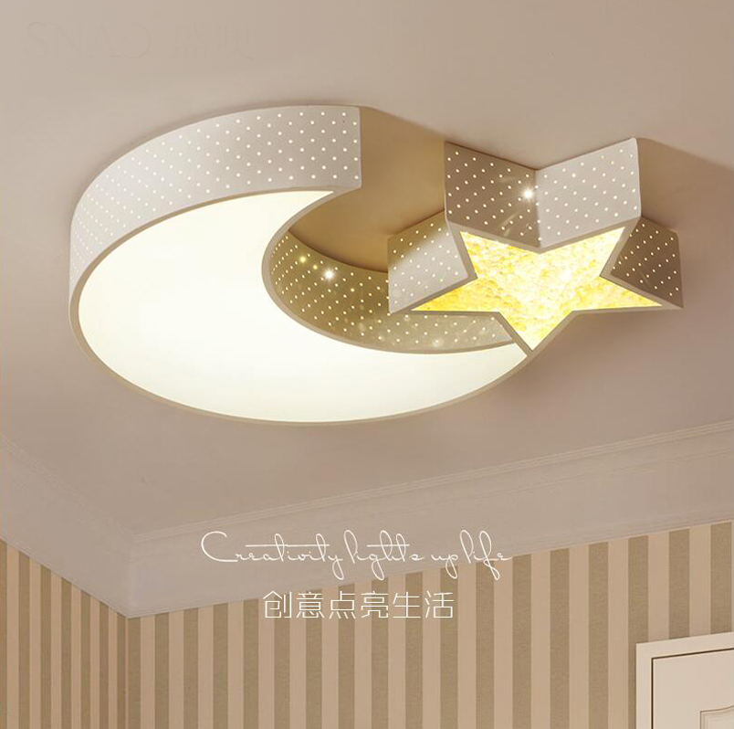 LED Ceiling Lights Children House Crystal Creativity Cosy Stars Moon Men Girl Room Living-room Living-room Lamps Accessories