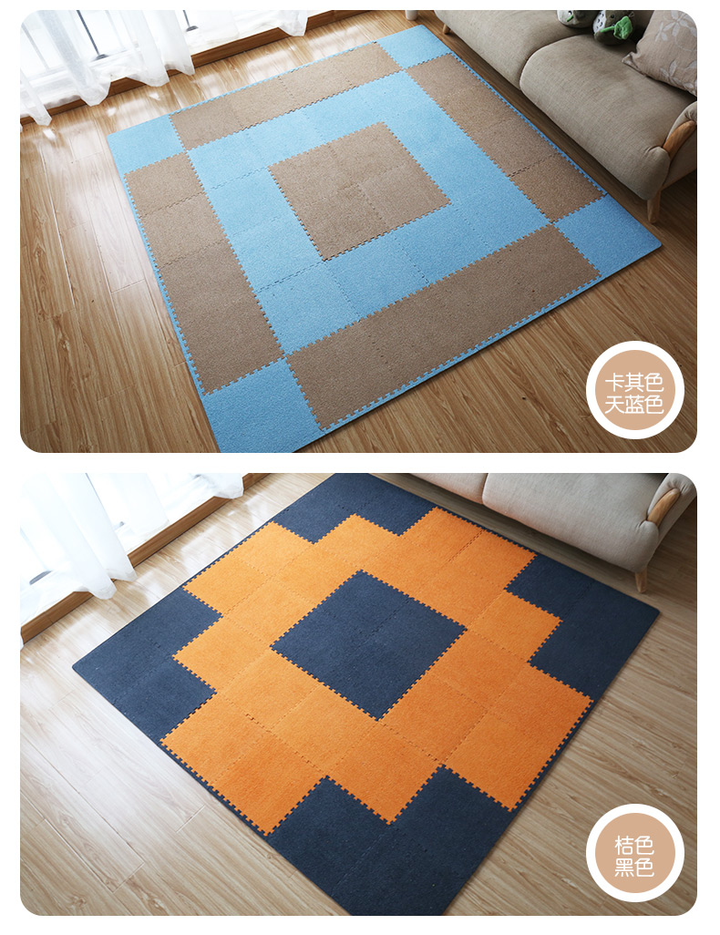 Neeu năng khiếu đố bọt mat tatami mat mat sàn da lộn dày 30x30 khâu phòng ngủ - Thảm sàn thảm chống trượt nhà tắm