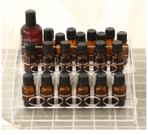 Factory direct sales transparent acrylic material multi-layer essential oil desktop storage display rack divided into bottles of 22 bottles of 15 ml