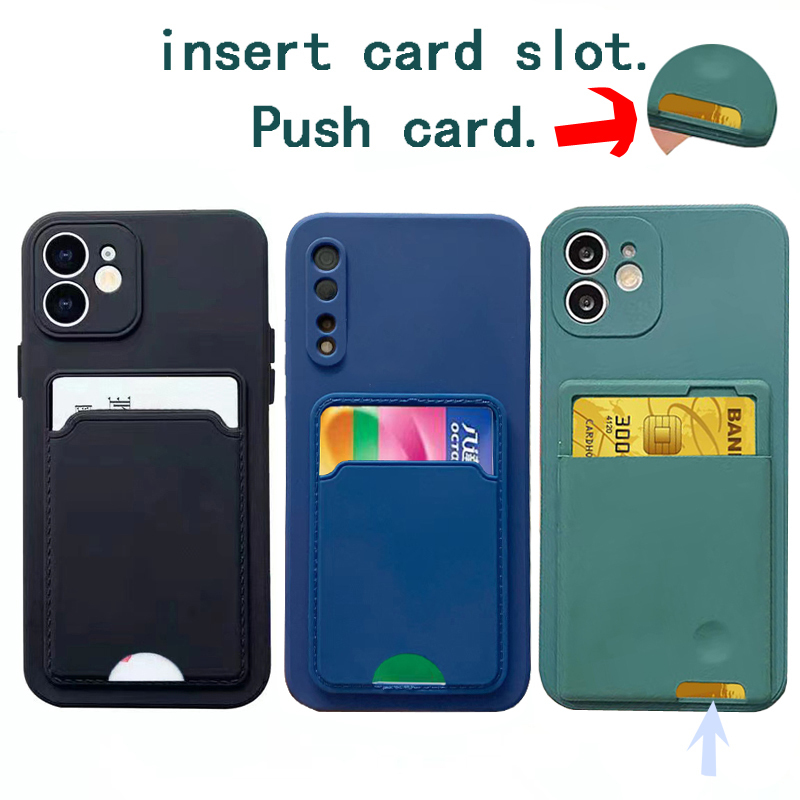 Suitable for Samsung S23 S26 Phone Case S21Ultra Card Holder S22 Wallet S20 Back Clip Note8S10+ Card Slot Coin Note9 Card Storage Note10 Note20S25 S24Fe