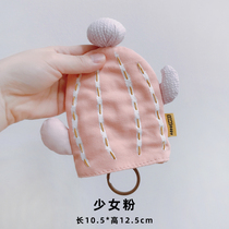 Tricolour Patch Cactus Cramp Pull Cord Key Bag Woman 2021 New Mini Cute Little Fresh Car Key Bag