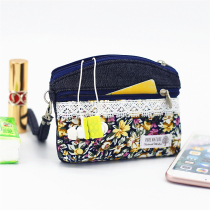 Son Tie hands with small cloth bag Cotton Cotton Fabric Zero Wallet Zipped Cloth Art Containing Bag Card Bag Mini Coin Small Bag