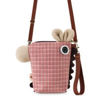 Korean cute mini vertical version small bag womens canvas crossbody mobile phone bag coin wallet student hanging neck mobile phone bag