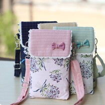 Bag Pack woman 2021 new slanted satchel small fresh student cloth art Mini small bag 100 hitch hanging neck phone bag