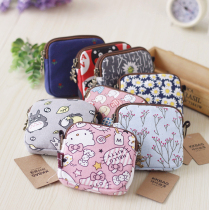New Korean cute canvas coin bag Girl M towel bag aunt towel towel sanitary napkin cotton bag storage bag