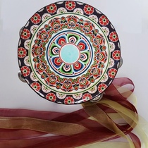 Orff musical instrument tambourine Dunhuang style Tang and Song style streamers flying in the sky tambourine Xinjiang dance examination hand clapping drum