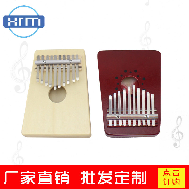 Percussion instrument Africa thumb-violin Kalimbacon 10 Phonetic Quasi-Type Wooden box Stainless Steel sheet