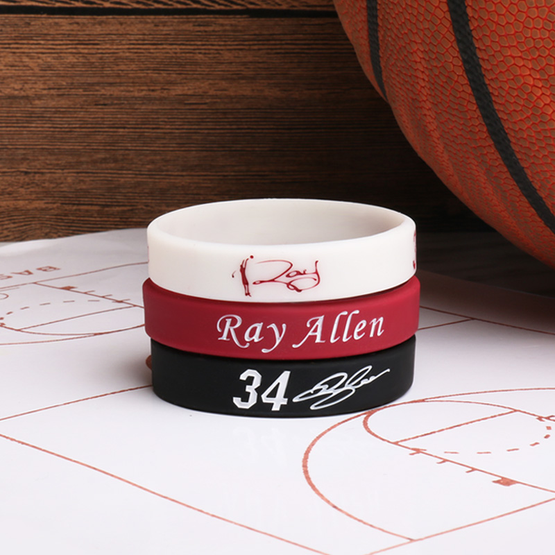 Ray Allen bracelet heat 34 basketball wrist rubber silicone student men's and women's limited edition fitness decoration