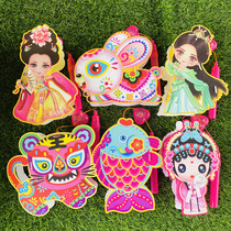 Lantern Lantern Children Cartoon Chinese Traditional Handmade Lantern Rabbit Carp Flower Dan Peony Flower Fairy Music Lantern