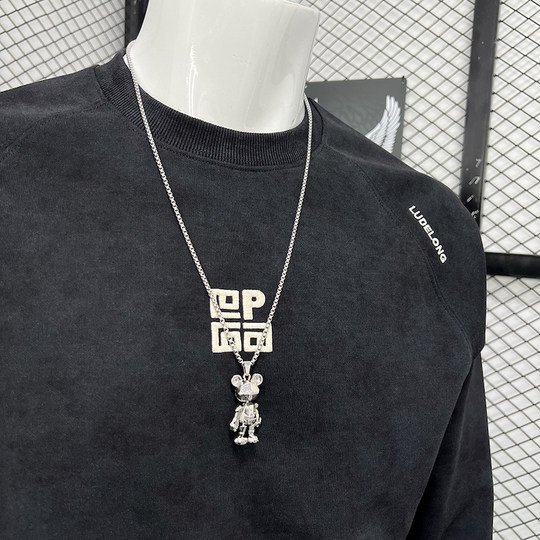 2025新款卫衣男春秋季潮牌圆领修身简约美式休闲加绒加厚打底衫潮