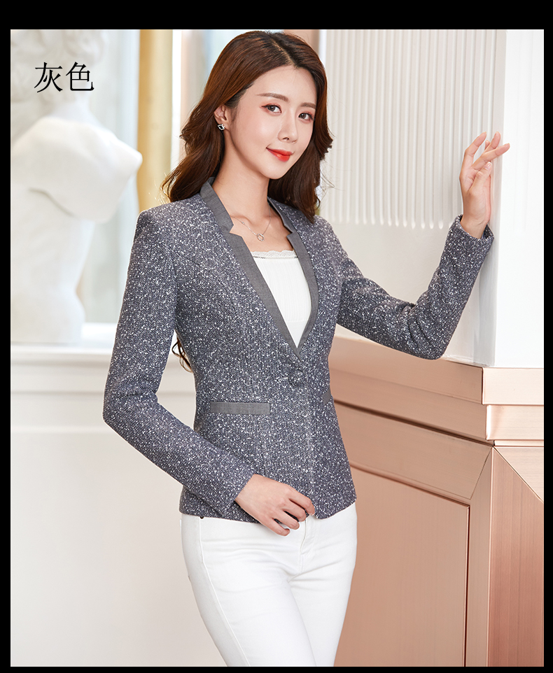 2018 thu đông mới cotton dài tay cotton nhỏ phù hợp với nữ chống nhăn dễ quản lý màu sắc với bộ đồ cổ chữ V bộ vest nữ công sở cao cấp