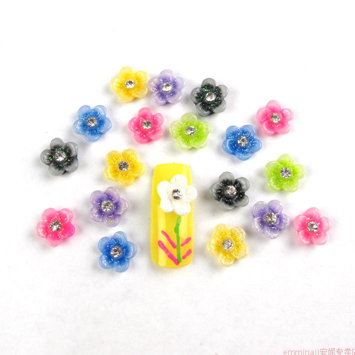 美甲饰品 指甲贴花饰品 美甲工具用品 葱粉树脂镶钻卡通DIY饰品