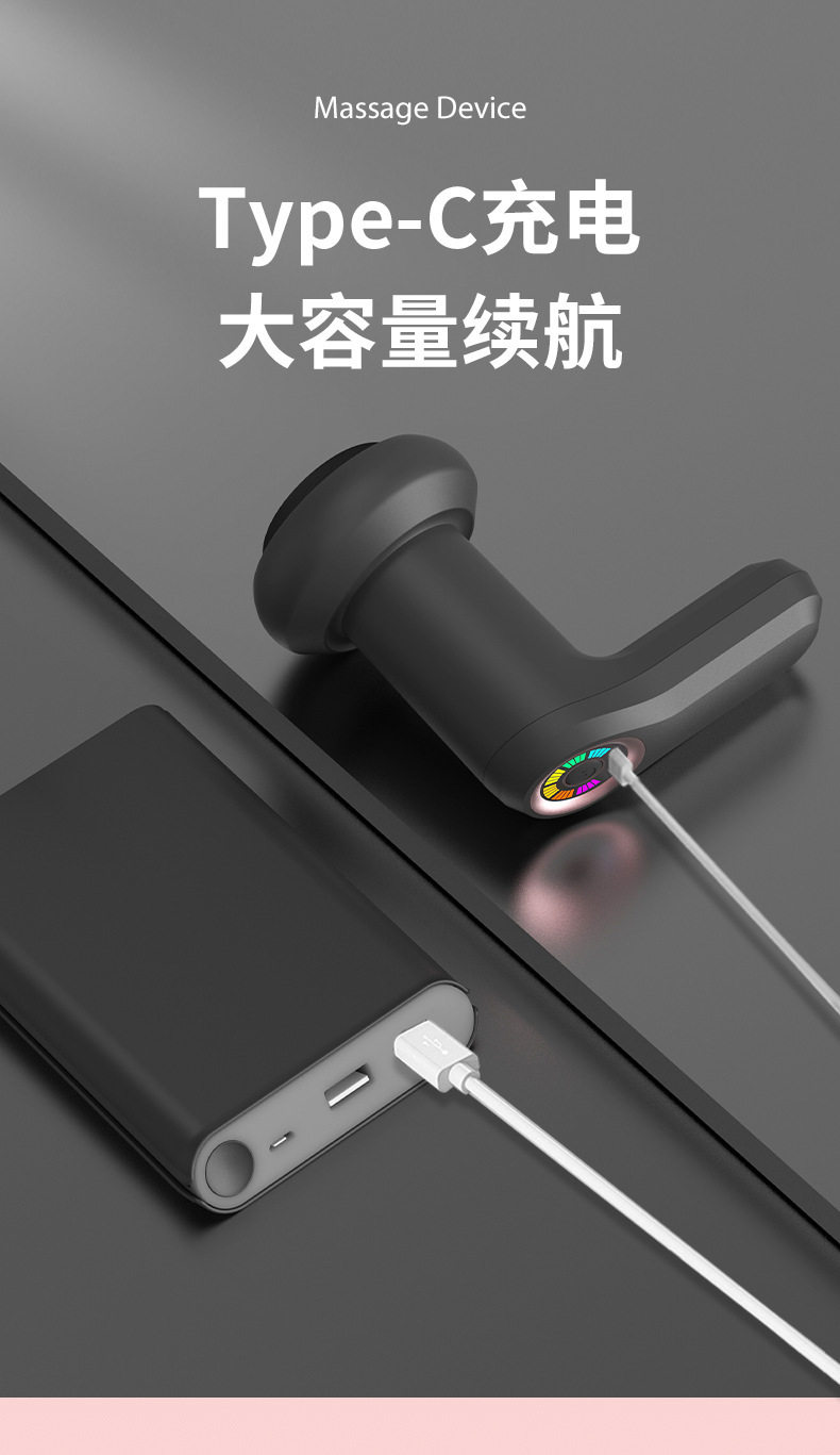 Массаж пушка 电动按摩器颈椎腰背腿部经络疏通手持按摩仪全身多功能推脂机家用 Baney