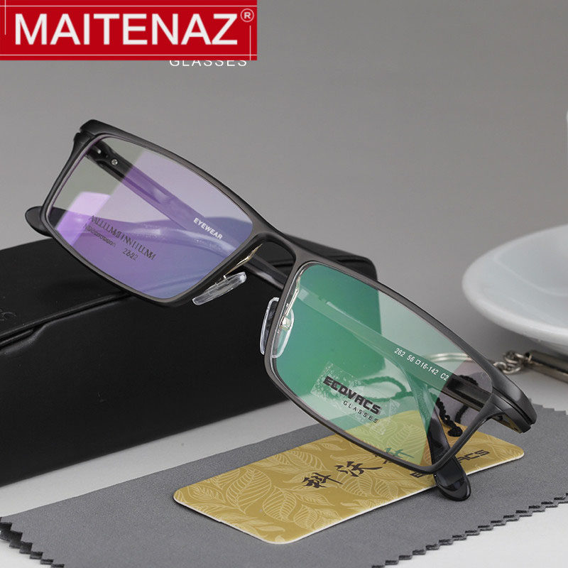 Full frame myopia color-changing optical eyeglass frame Aluminum magnesium alloy spring legs men's large and medium face shape myopia frame