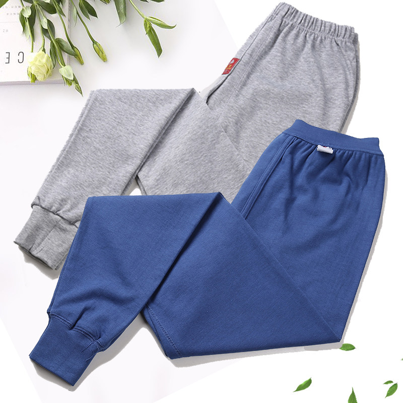 Middle-aged sanitary pants male pure cotton fatton plus loose whole cotton sweaters single thin piece of warm pants