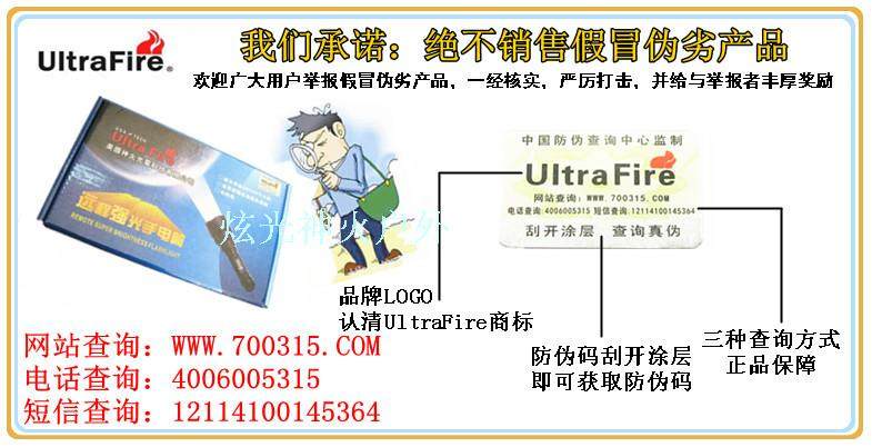 Eclairage pour vélo ULTRAFIRE - phare - Ref 2400450 Image 6