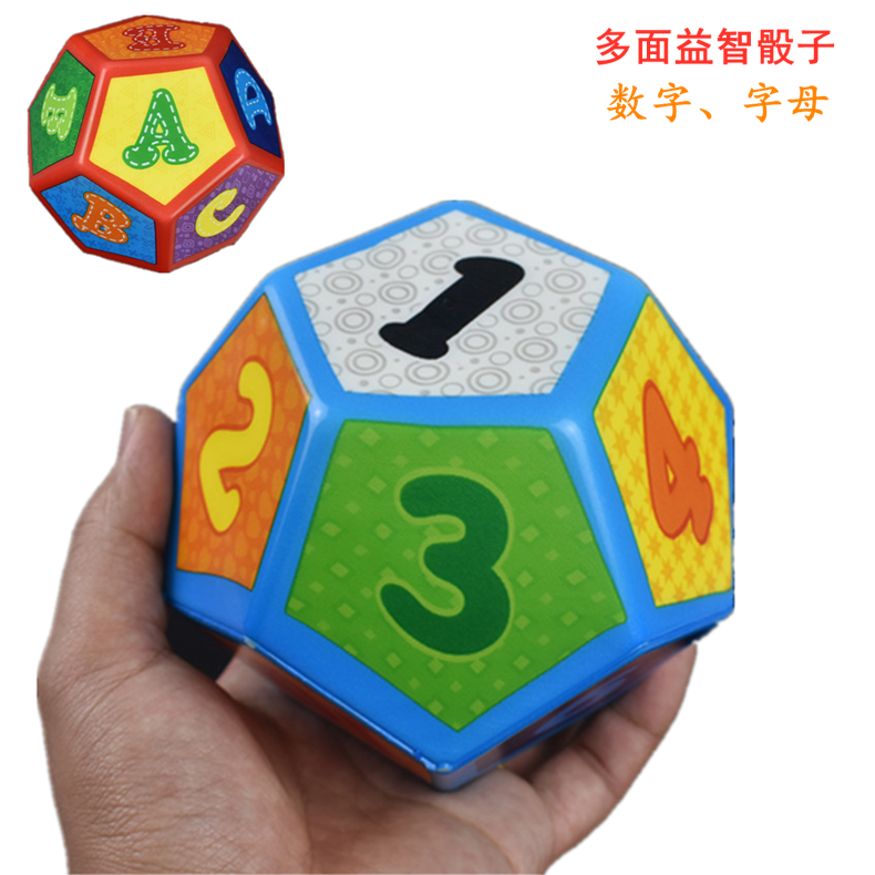 New Multi-faceted Solid Dice Large Number 12 Face Toy Griddle Children Play Props Puzzle Sponge Color